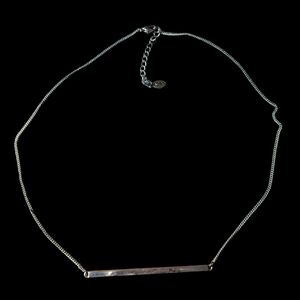Aldo Elegant Silver Bar Necklace